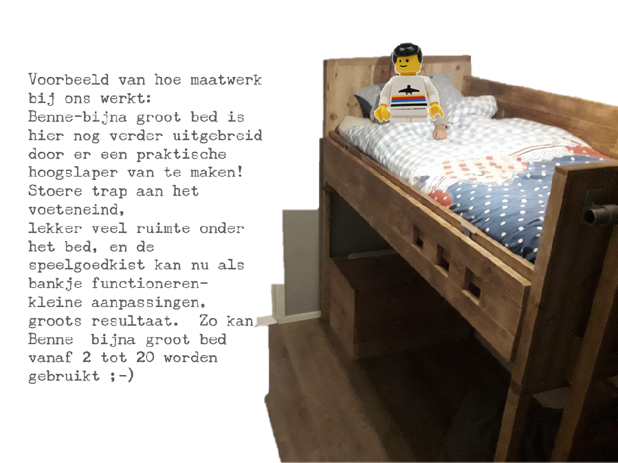 Benne is nóg verder uit te breiden, hier Benne als hooglaper